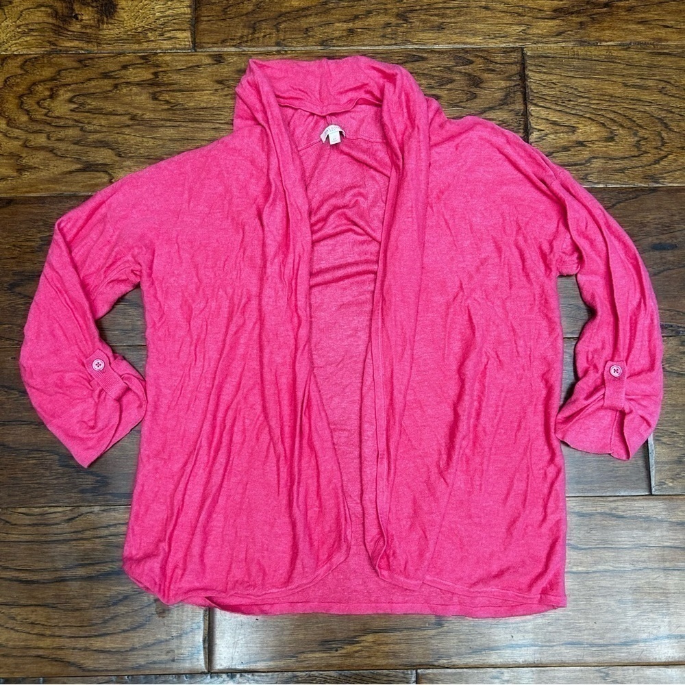 Talbots linen‎ blend cardigan